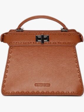 Walter Baker Cognac Leather Mini Top-Handle Bag